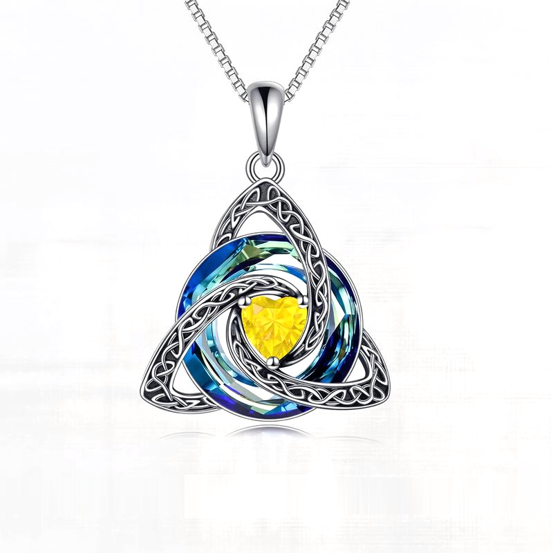 Witch Knot Birthstone Necklace